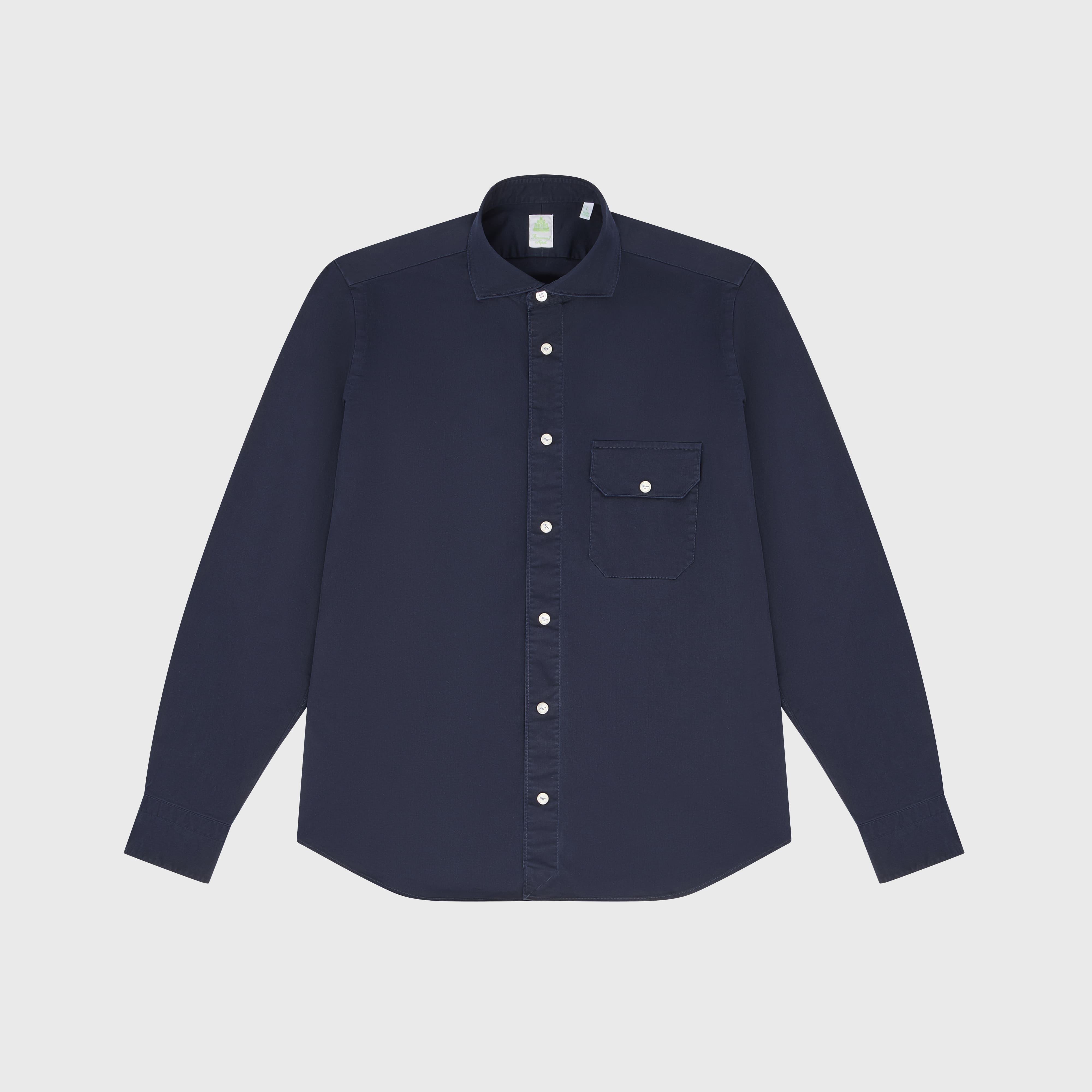 Maratea sport shirt regular fit cotton gabardine enzymed Achille collar