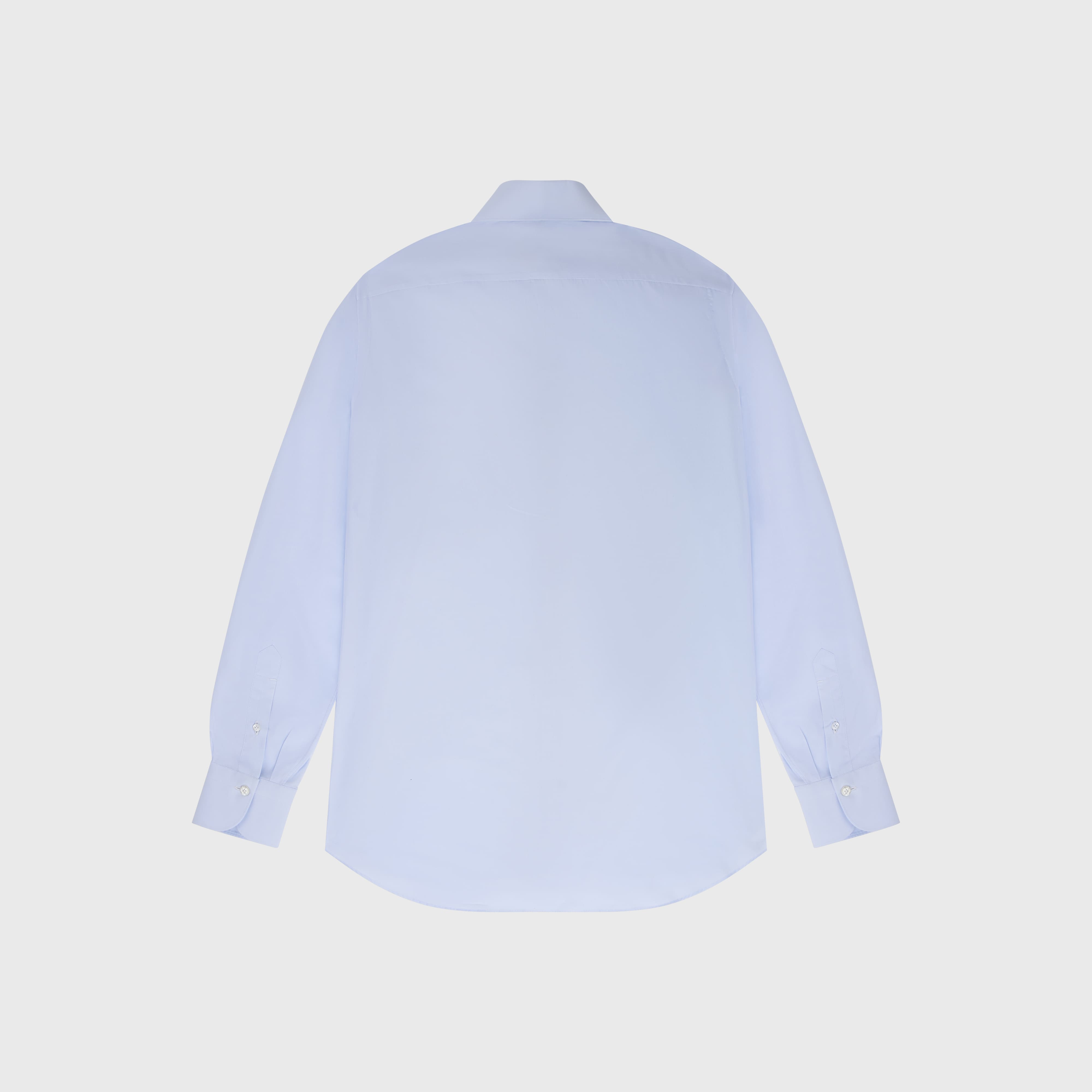 Classic slim fit Milano shirt in light blue cotton with French collar