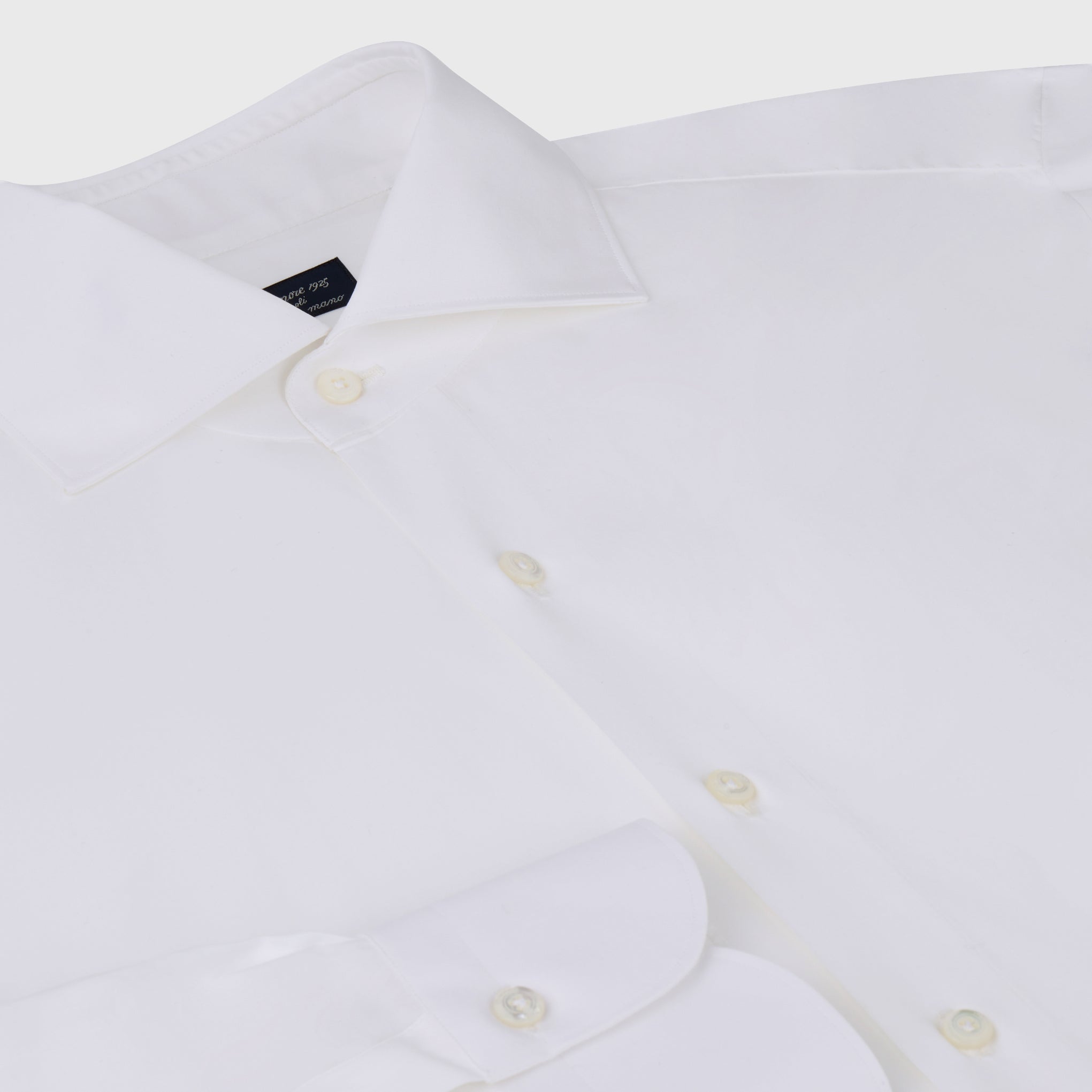 Classic Milano slim fit white cotton 120/2 shirt