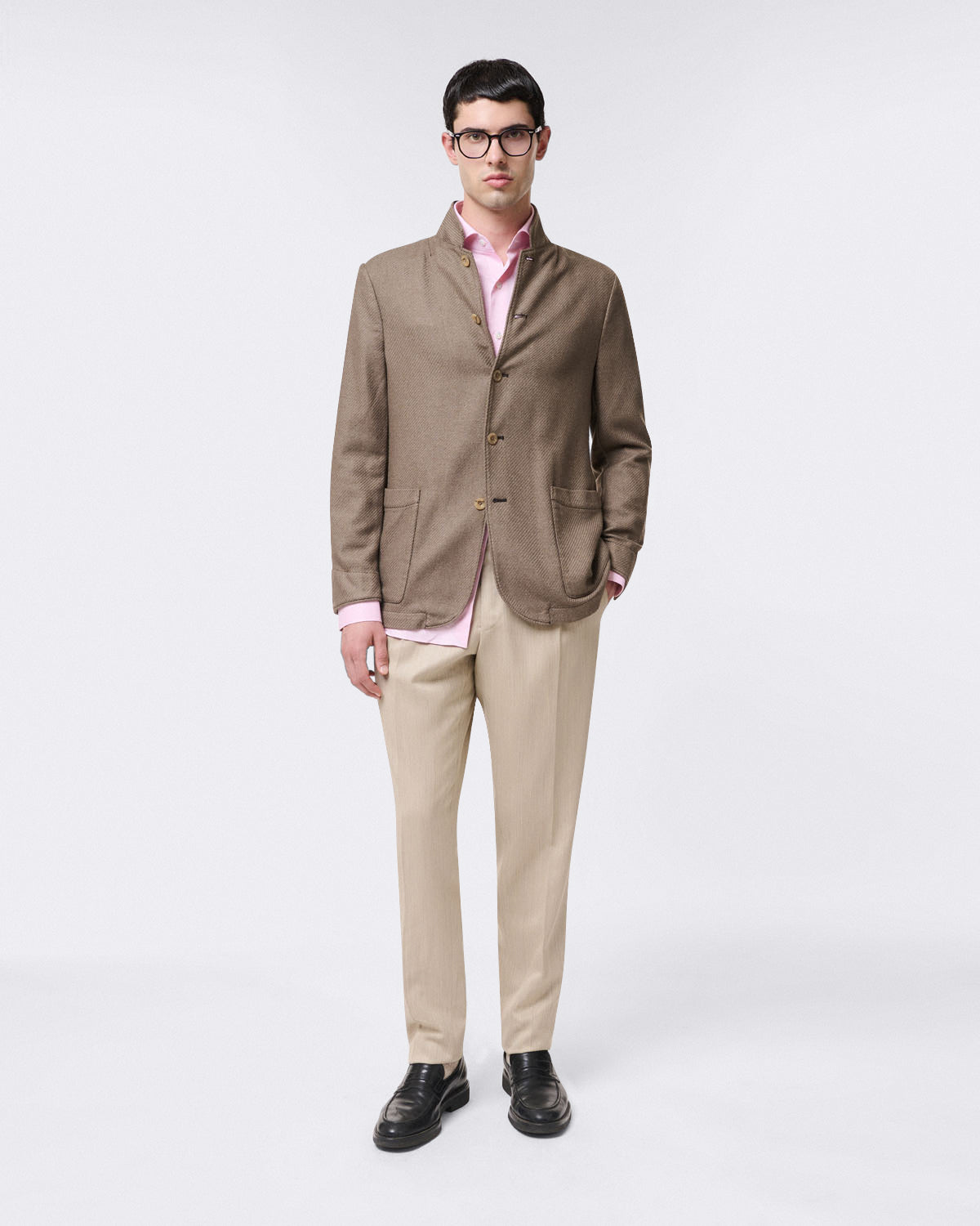 Classic regular fit Napoli shirt in Royal Oxford cotton