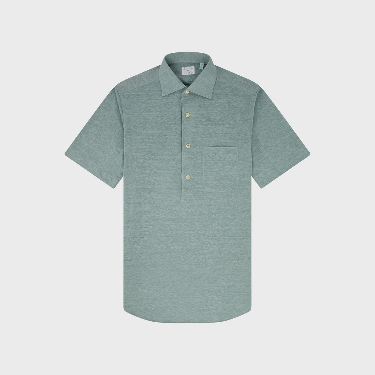 Polo shirt slim fit linen jersey