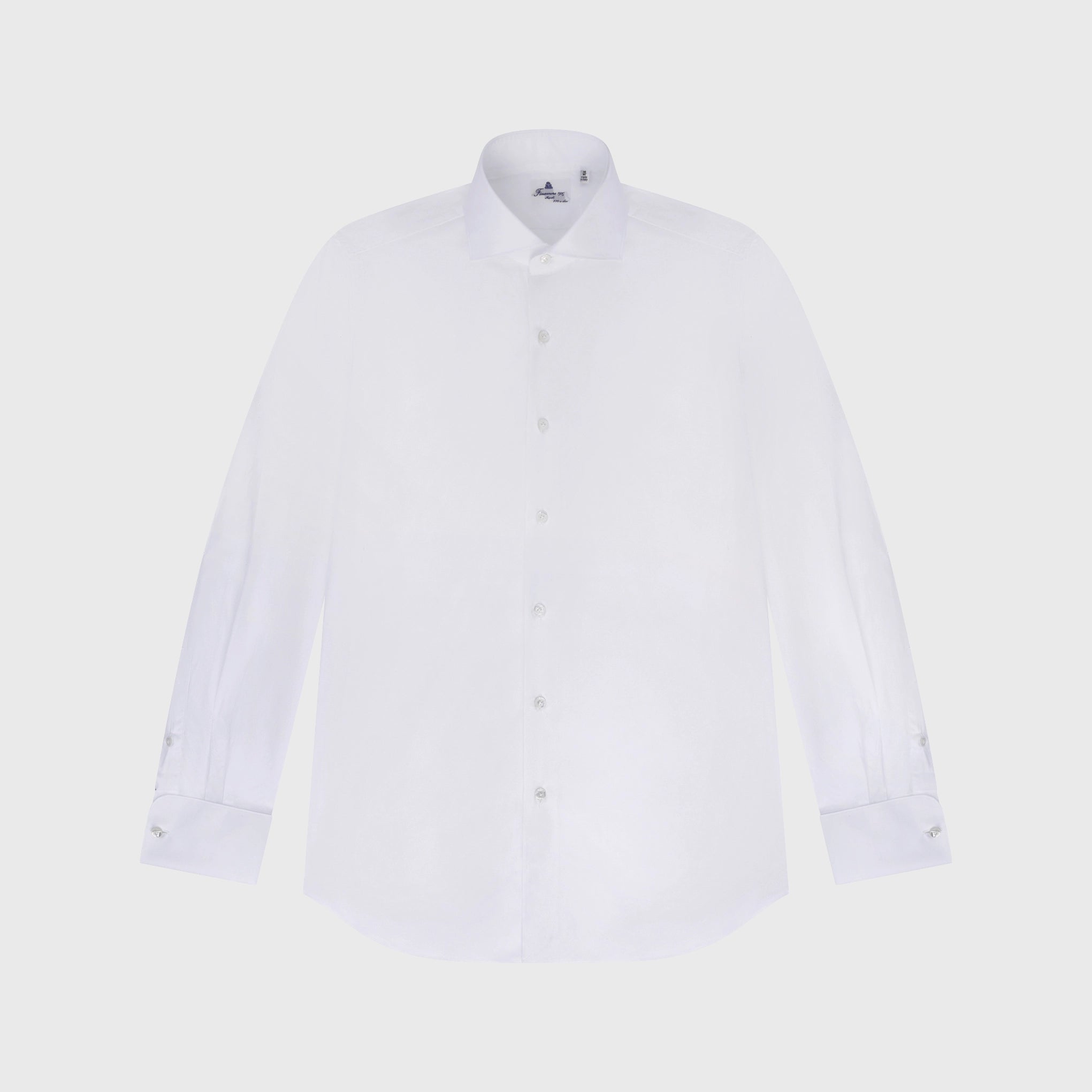 Milano shirt slim fit Egyptian cotton Giza 45 170/2 white French cuffs Eduardo collar