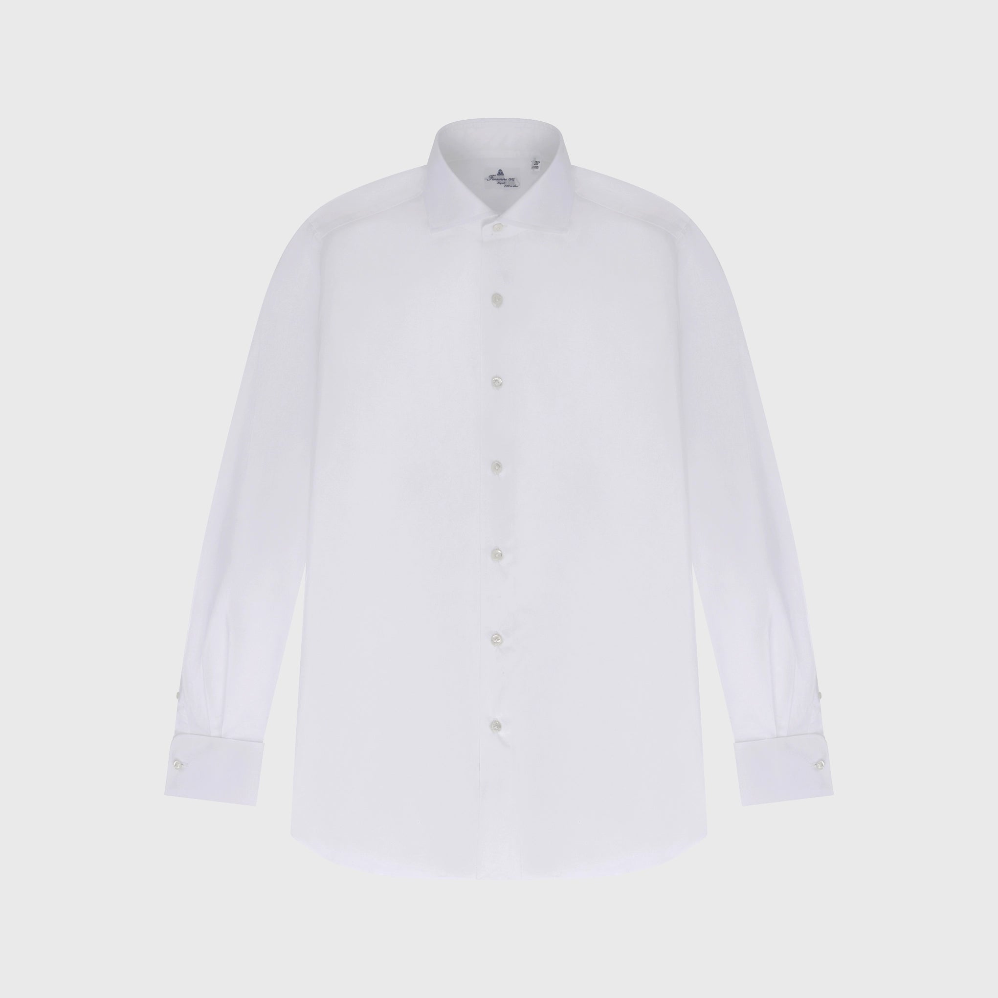 Napoli shirt regular fit Egyptian cotton Giza 45 white French cuffs Eduardo collar