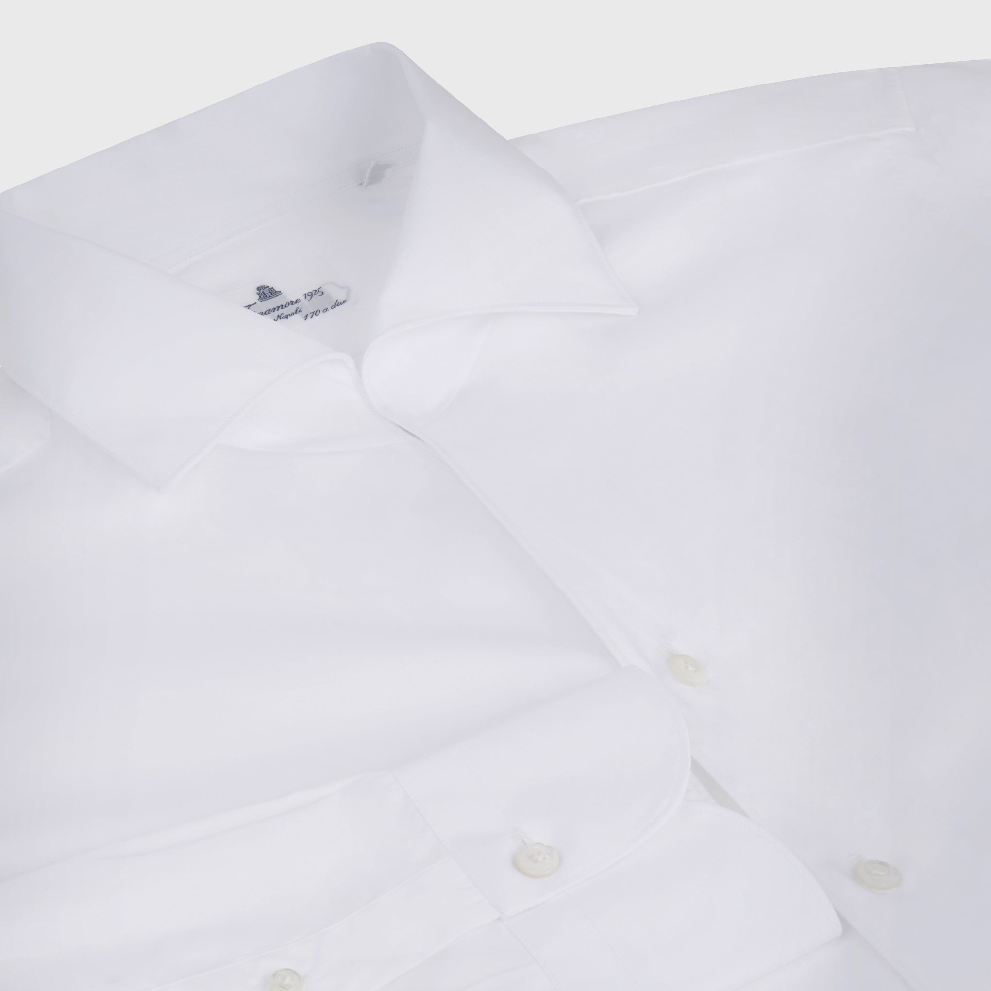 Napoli One Piece Collar shirt in white or light blue 170 a 2 fabric