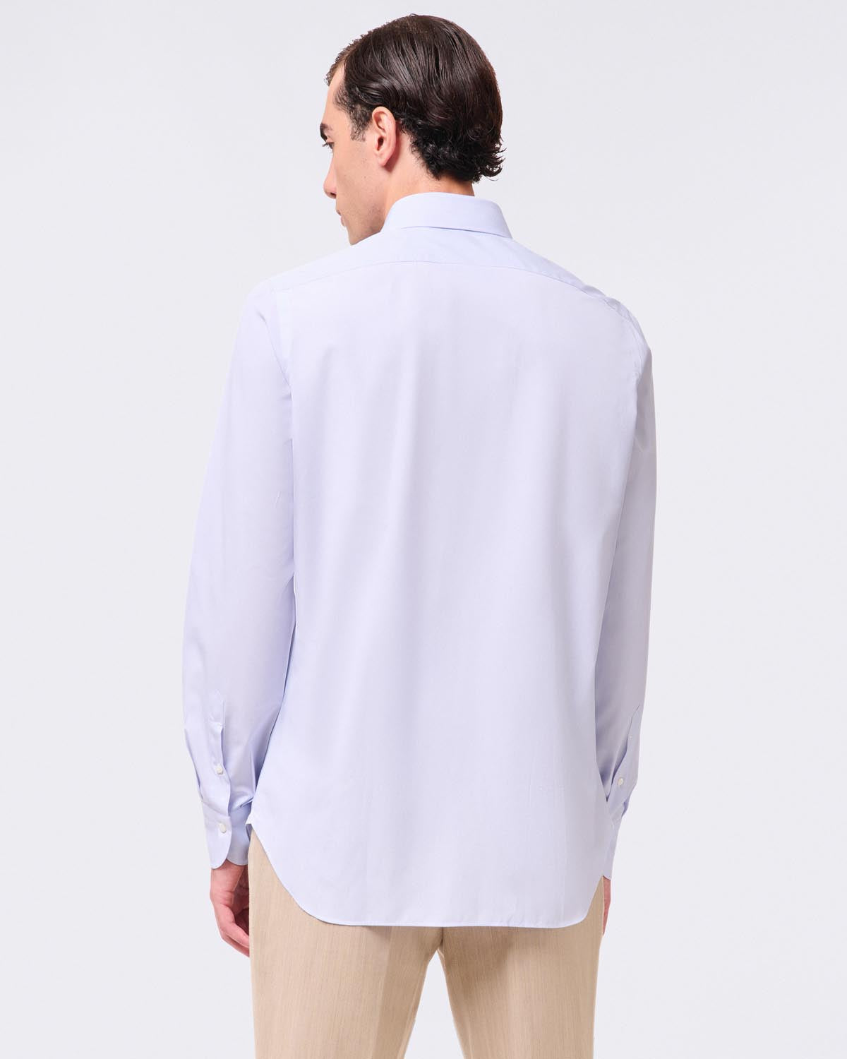 Classic slim fit Milano striped shirt in 120/2 cotton