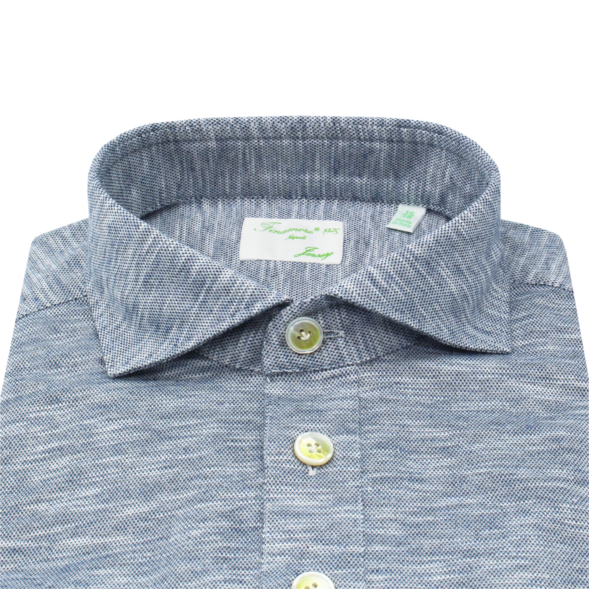 Orlando slim fit polo shirt in jersey and viscose blue