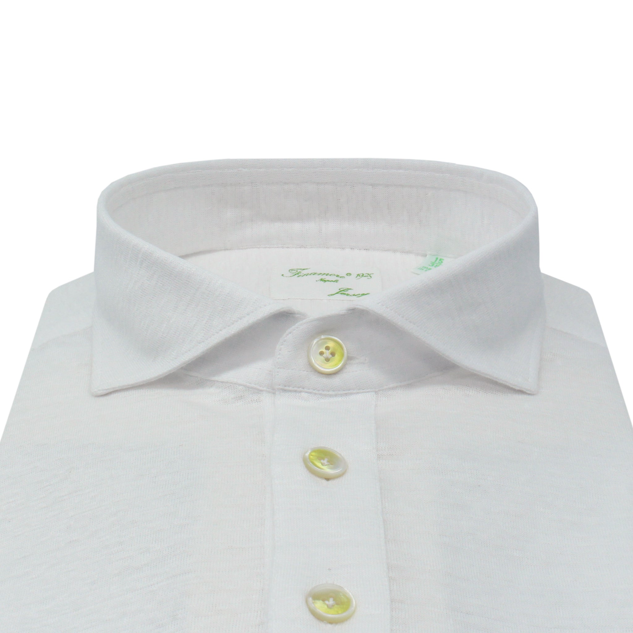 Orlando slim white cotton jersey polo shirt