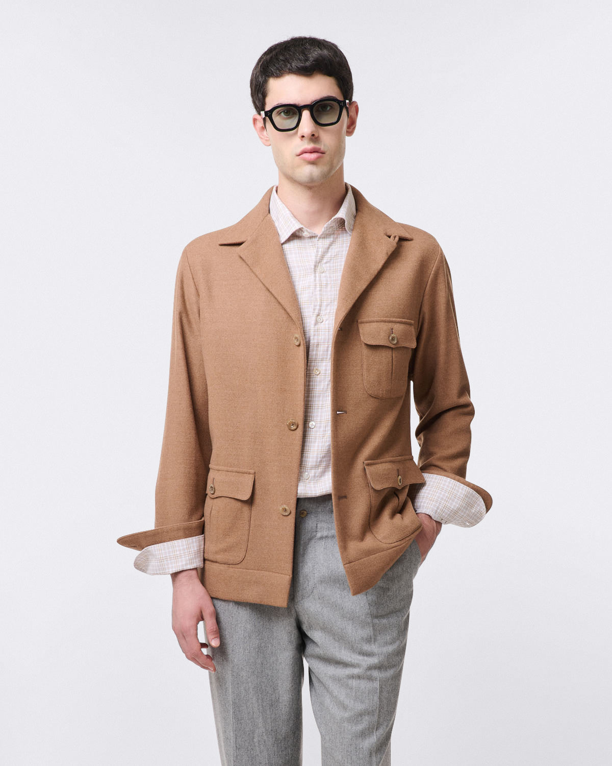 Tokyo slim fit casual shirt in yarn dyed cotton check