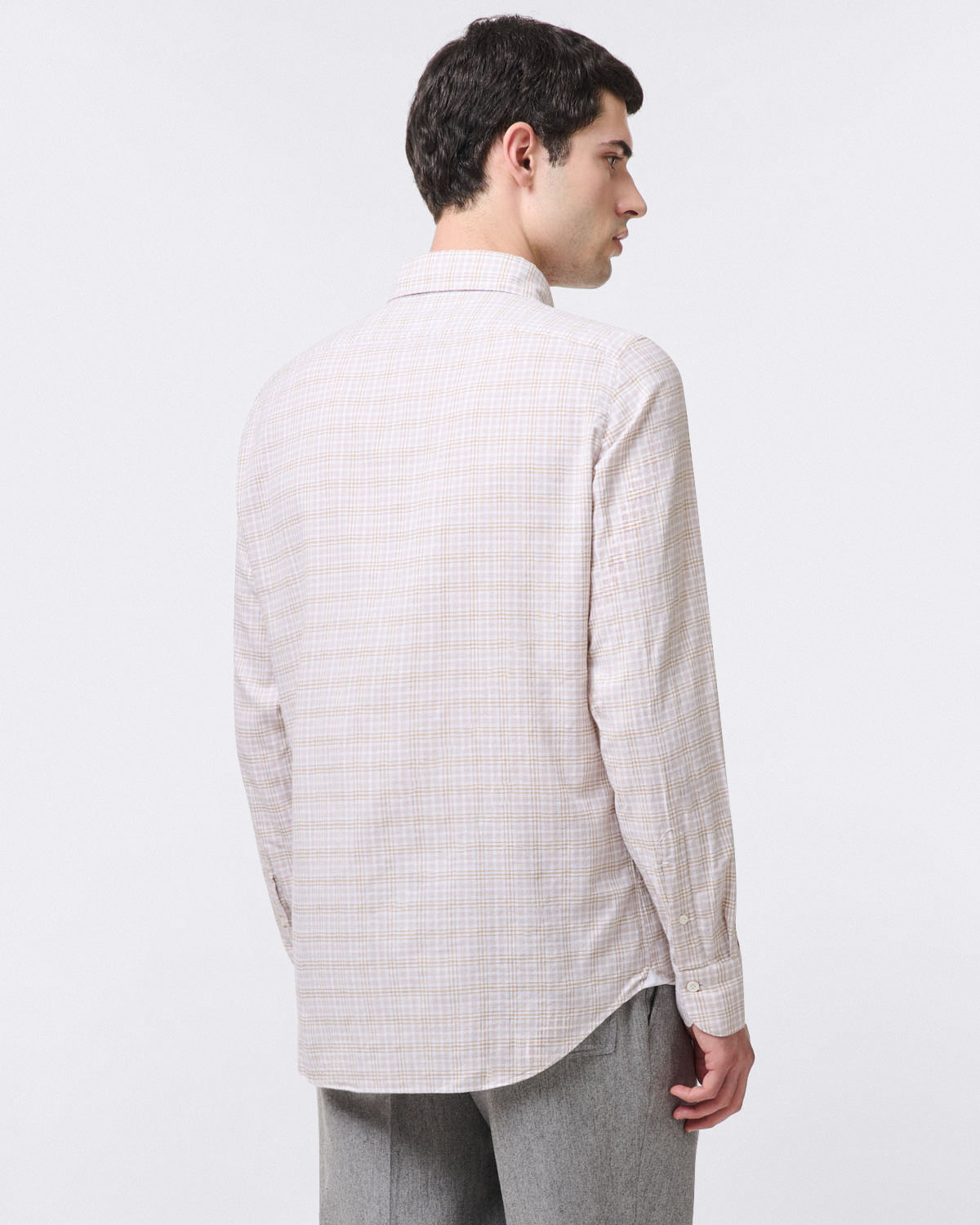 Tokyo slim fit casual shirt in yarn dyed cotton check