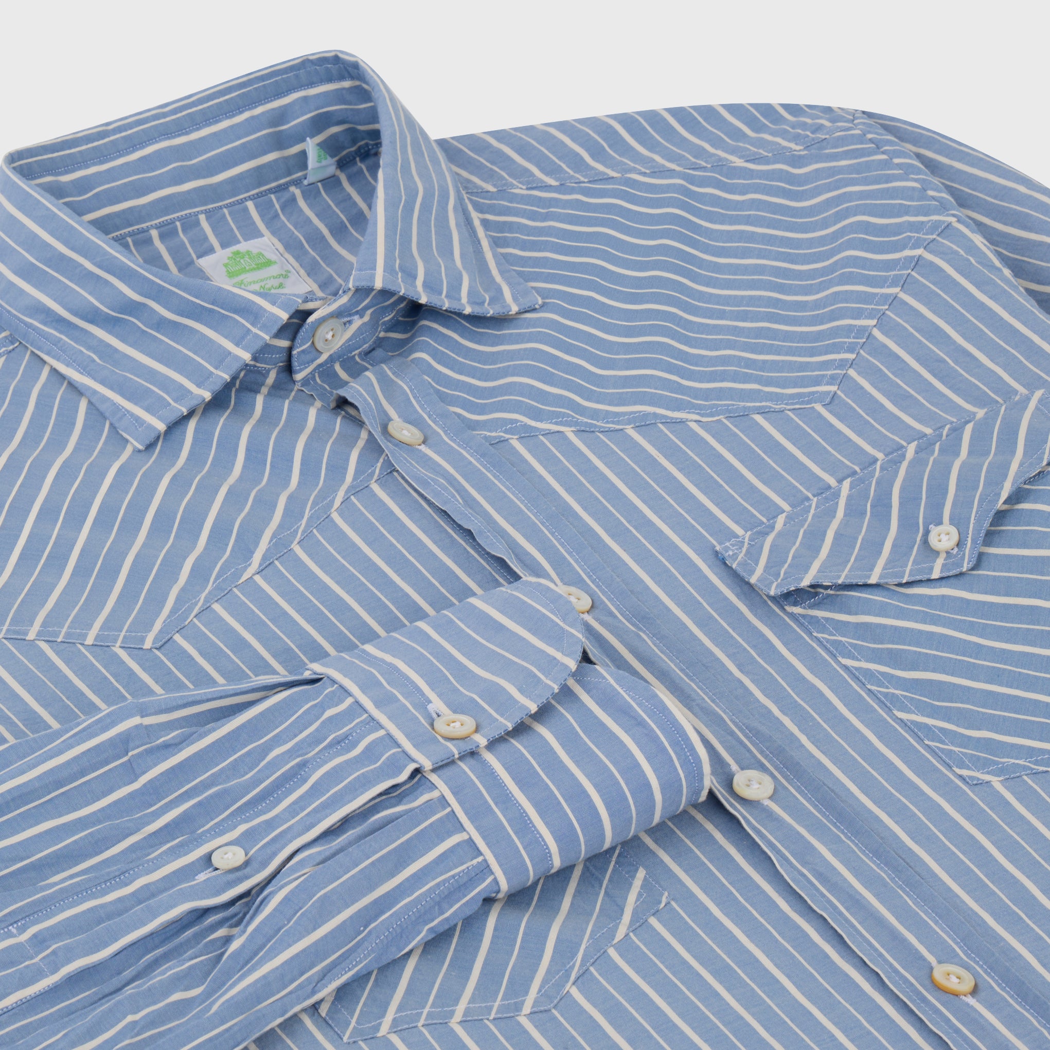 Zurigo sport shirt regular fit cotton exclusive stripe Luigi collar
